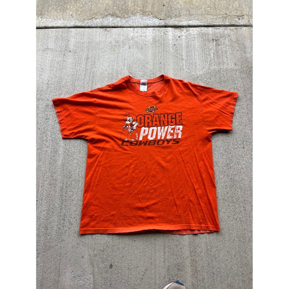 Oklahoma State University OSU Cowboys Orange Power Pistol Pete T-Shirt XL